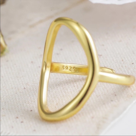 𝅺💎NEW 925 Silver / Gold Minimalist Circle Ring - Picture 7 of 12